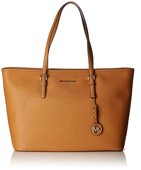 michael michael kors medium jet set multifunction saffiano tote macy'|Michael Kors jet set saffiano.